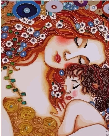 Gustav Klimt Mother Love - Diamond Painting Kit