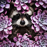 Raccoon Flowers - Diamond Painting Kit