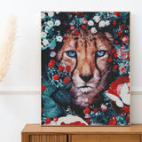 Leopard Flowers - Diamond Painting Kit