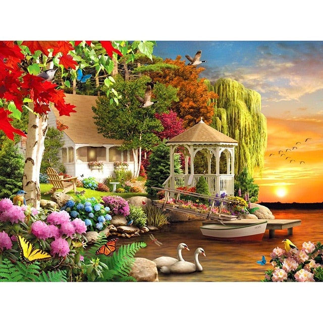 Paradise Villa Diamond Painting kit