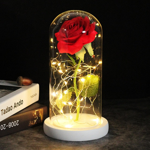 Dazzle - Rose In A Glass Dome Lamp