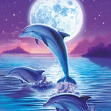 Moonlight Dolphin - Diamond Painting Kit