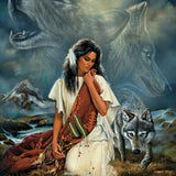 Relaxing With Wolf - Diamond Painting Kit