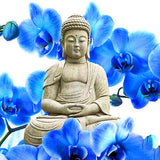 Flowers Peace Buddha - Diamond Painting Kit