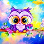 Vibrant Owl - Diamond Painting Kit