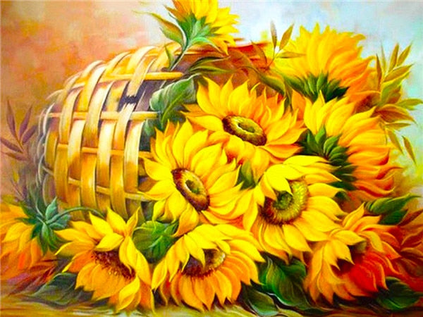 Sunflower Basket - Diamond Painting Kit
