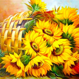 Sunflower Basket - Diamond Painting Kit