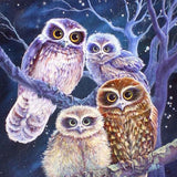 Owl Family - Diamond Painting Kit