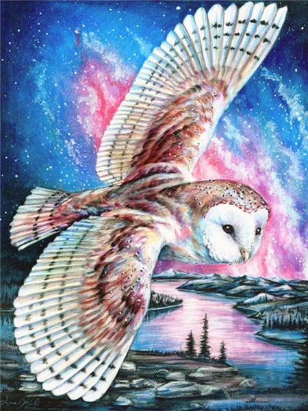 Flying Owl - Diamond Painting Kit