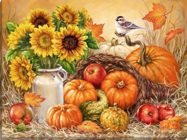 Fall Sunflower Pumpkin ~ Painting Kit