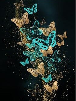Delicate Butterfly  - Diamond Painting Kit