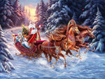 Santa Horse Ride - Diamond Painting Kit