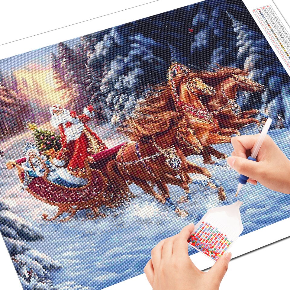 Santa Horse Ride - Diamond Painting Kit
