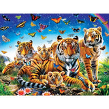 Tiger Family Butterfly  - Diamond Painting Kit