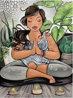 Meditating Woman - Diamond Painting Kit