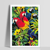 Vibrant Parrots - Diamond Painting Kit