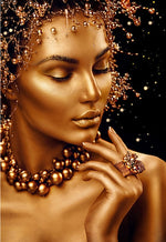 Golden African Woman - Paint By Number Kit