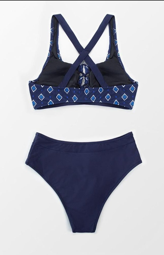 Geometric Two piece Bikini Set  Swimsuit