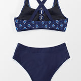 Geometric Two piece Bikini Set  Swimsuit