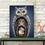 Triple Owl - Diamond Painting Kit
