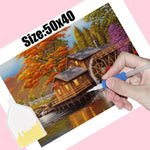 Forest Cottage Mill - Diamond Painting Kit