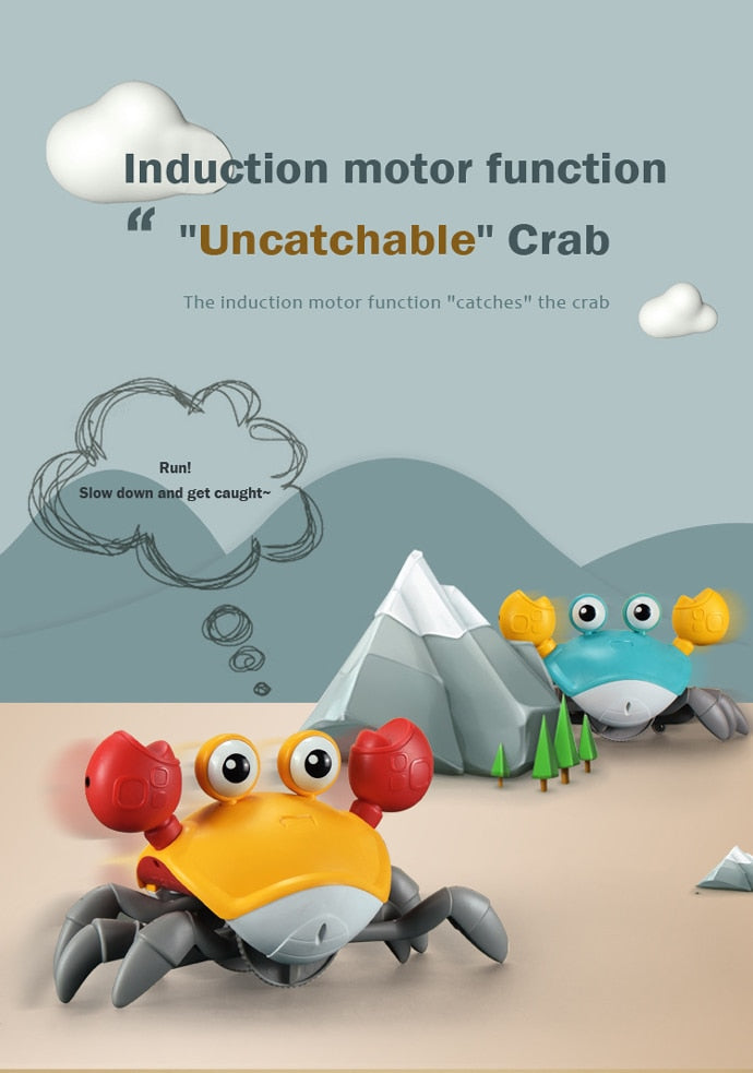 Induction Escape Crawling Crab Musical Toy