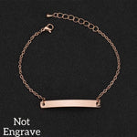 Customized Engraving Couple Name Bracelet