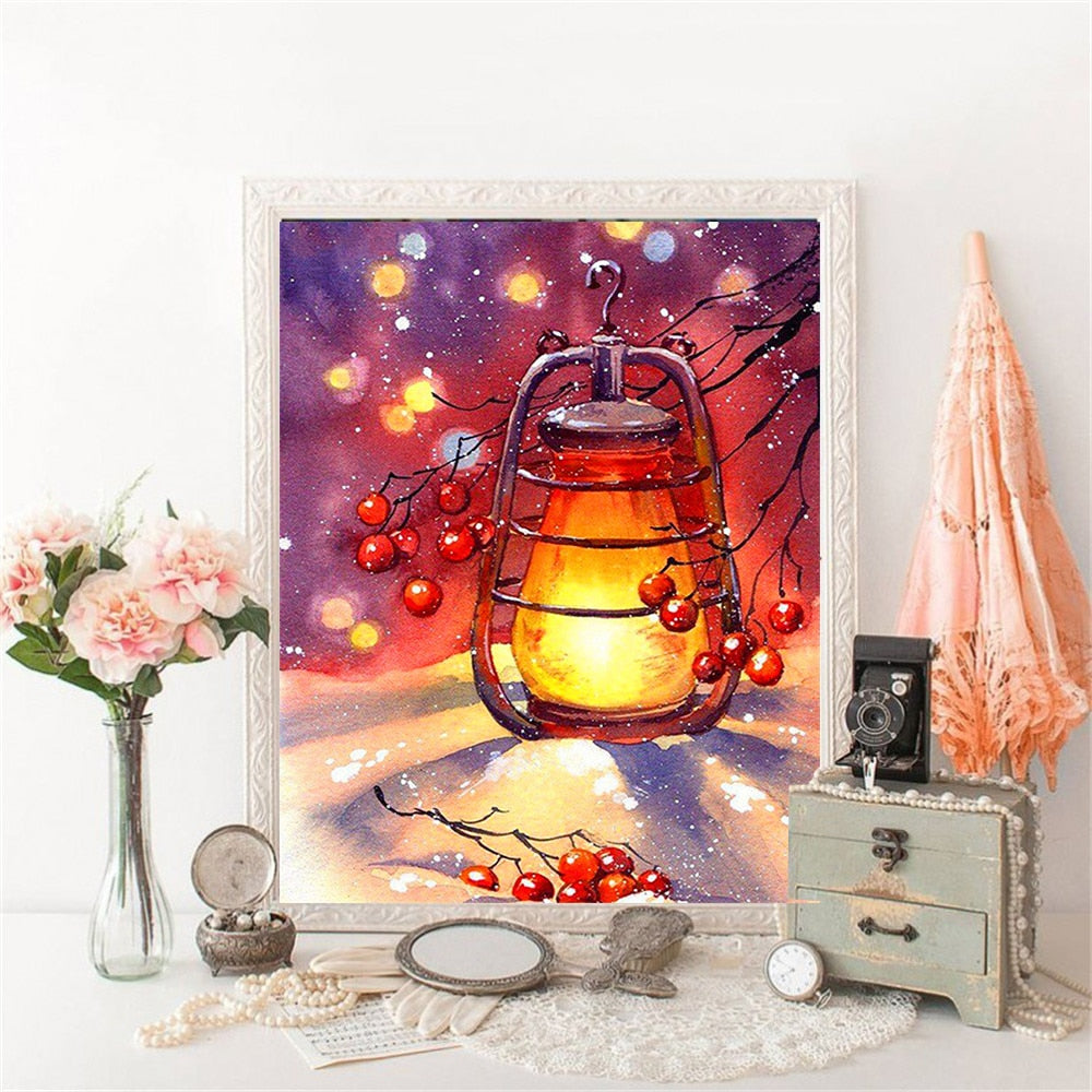 Cherry Lantern - Diamond Painting Kit