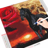Rose Horse - Diamond Painting Kit