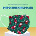 Children's Disposable Christmas Print Face Mask