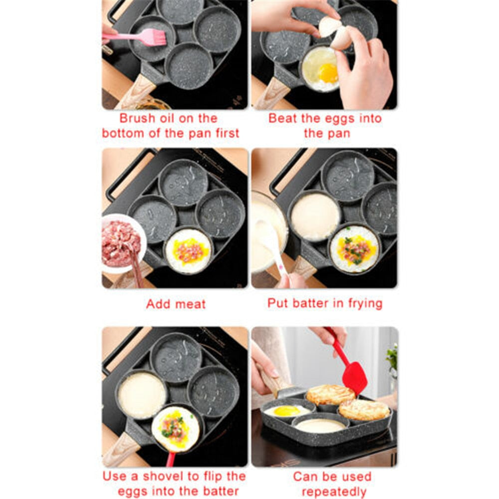 Four-Hole Frying Pot Pan