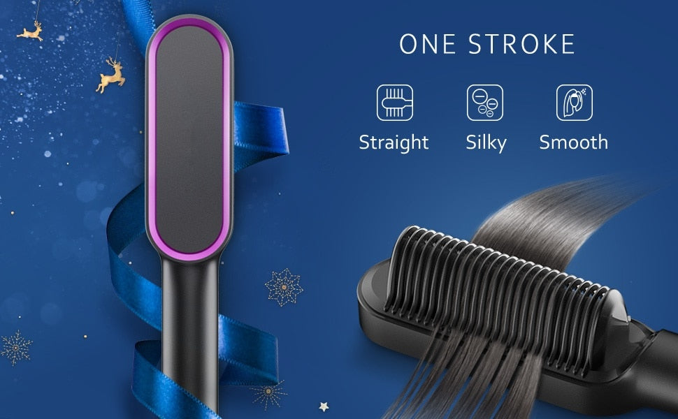 Hair Straightening Comb Brush