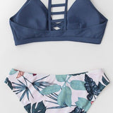 Floral Strappy Bikini Sets Swimsuit
