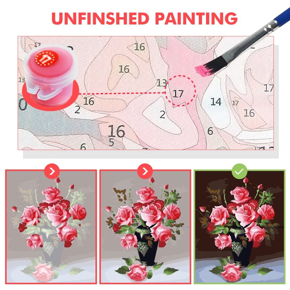 Flower Hat Girl - Paint By Number Kit