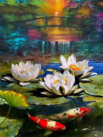 Lotus Pond - Diamond Painting Kit