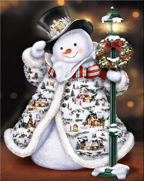 Snowman In Style - Diamond Painting Kit