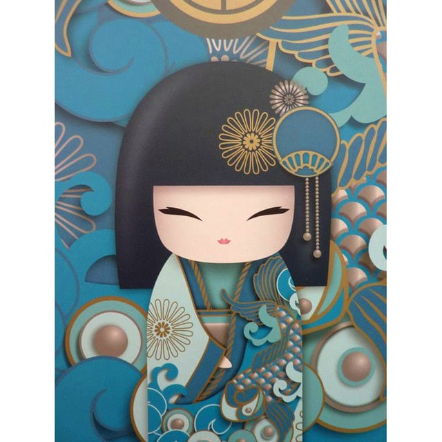 Regal Kimono Girl - Diamond Painting Kit