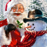 Santa & Snowman - Diamond Painting Kit