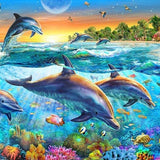 Floating Dolphins - Diamond Painting Kit