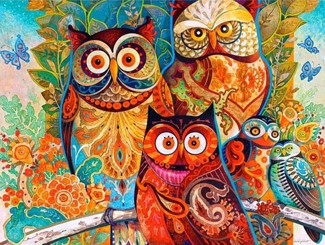 Owl Surprise - Diamond Painting Kit