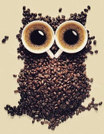 Coffee Owl - Diamond Painting Kit