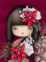 Red Kimono Girl - Diamond Painting Kit