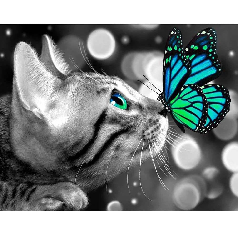 Kitty Butterfly - Diamond Painting Kit