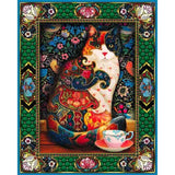 Flower Cat Embroidery - Diamond Painting Kit