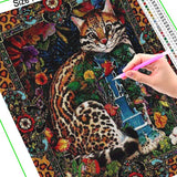 Regal Flower Cat - Diamond Painting Kit