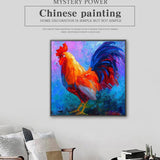 Colorful Rooster Chicken - Diamond Painting Kit