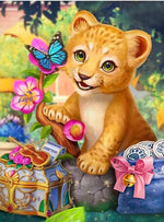 Tiger Cub Play - Diamond Painting Kit