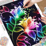 Illuminated Flowers - Diamond Painting Kit