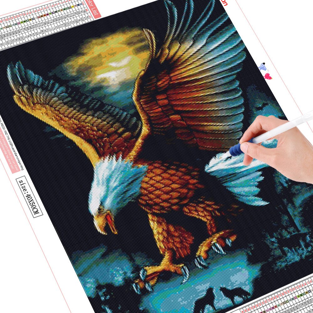 Pouncing Eagle - Diamond Painting Kit