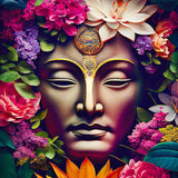 Flower Buddha Face - Diamond Painting Kit